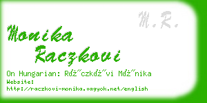 monika raczkovi business card